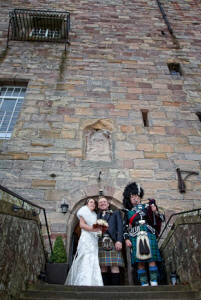 wedding at Borthwick Castle