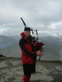 jim at the top of ben lomond for a wedding